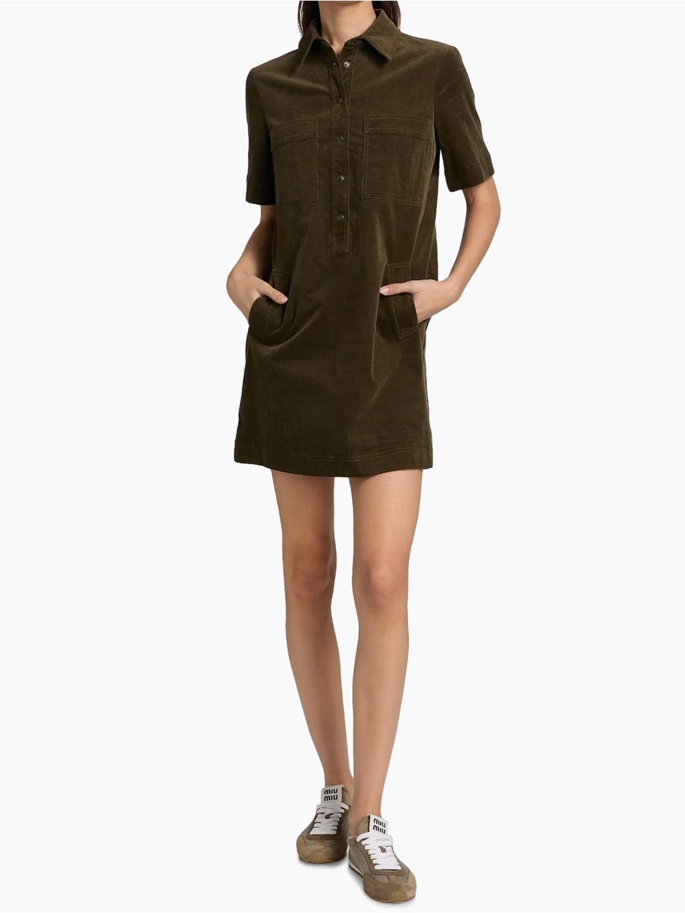 Veronica Beard Koulis Stretch Cotton Minidress